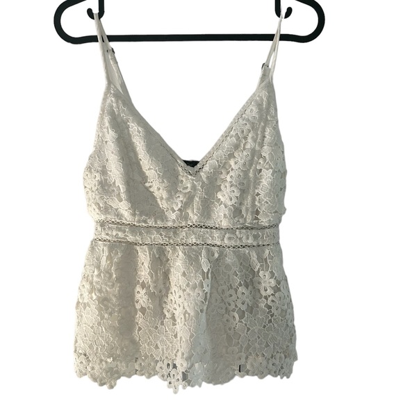 Abercrombie & Fitch White Lace Tank Top size S - Picture 3 of 10